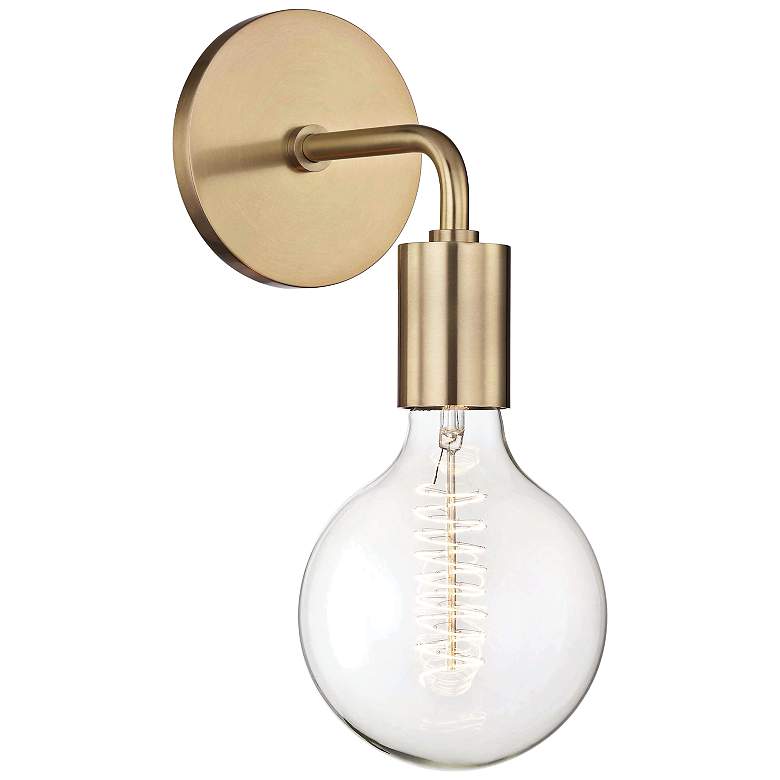 Image 1 Mitzi Ava 11" High Aged Brass Wall Sconce
