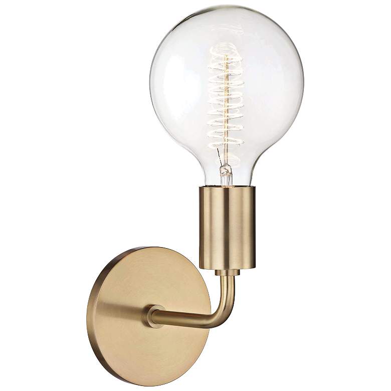 Image 3 Mitzi Ava 11" High Aged Brass Wall Sconce more views