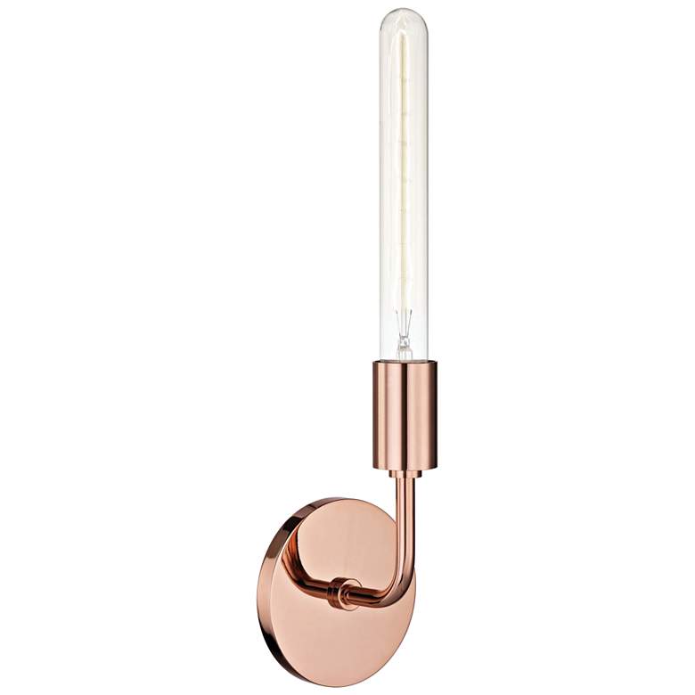 Image 1 Mitzi Ava 16 1/2 inch High Polished Copper Wall Sconce