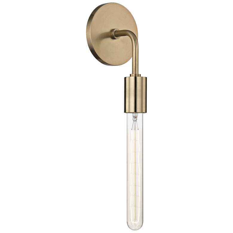 Image 4 Mitzi Ava 16 3/4" High Aged Brass Wall Sconce more views