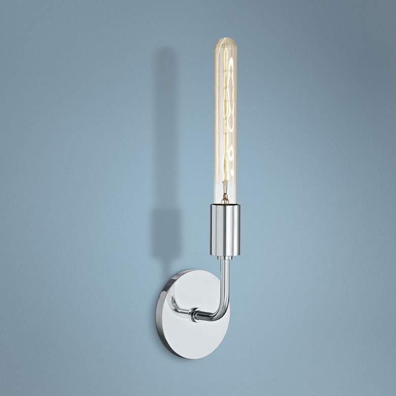 Image 1 Mitzi Ava 16 3/4" High Polished Nickel Wall Sconce