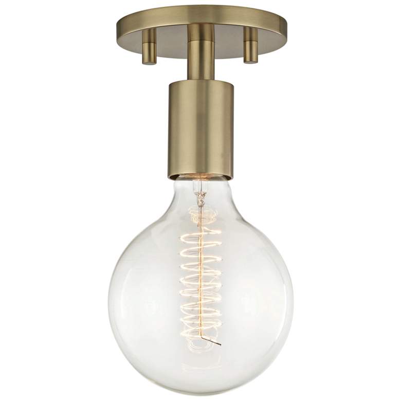 Image 1 Mitzi Ava 5" Wide Aged Brass Ceiling Light