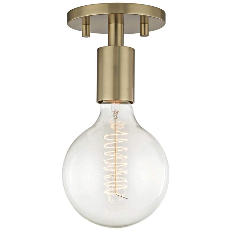 Image 1 Mitzi Ava 5 inch Wide Aged Brass Ceiling Light