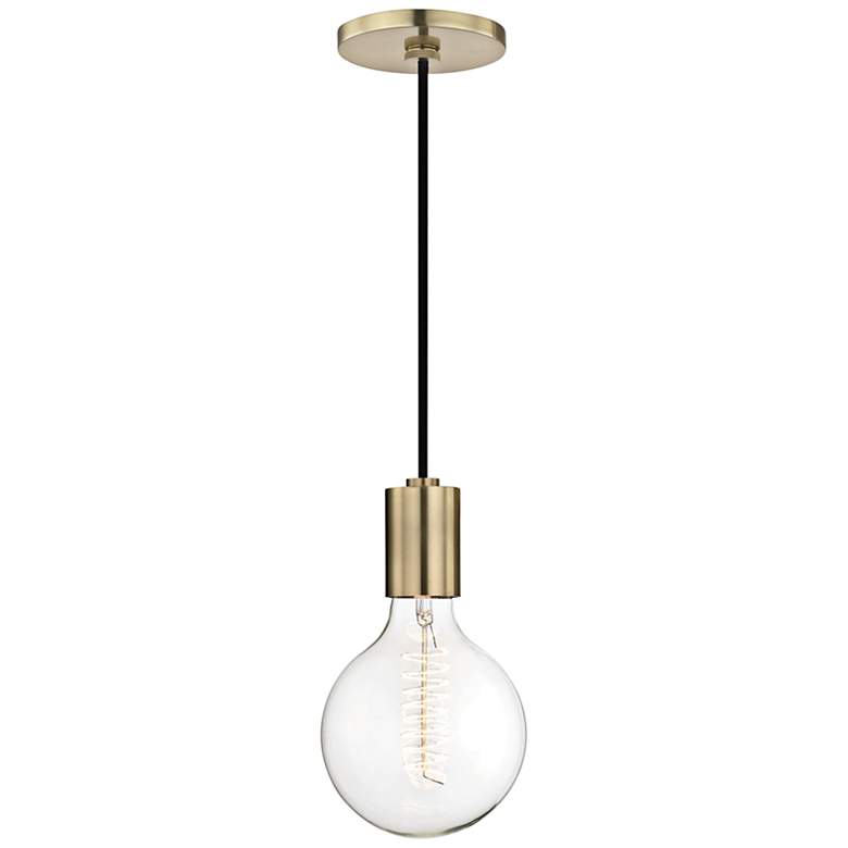 Image 2 Mitzi Ava 5" Wide Aged Brass Mini Pendant