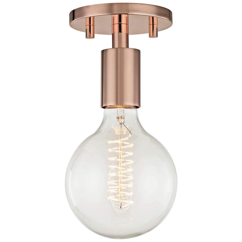 Image 1 Mitzi Ava 5" Wide Polished Copper Ceiling Light