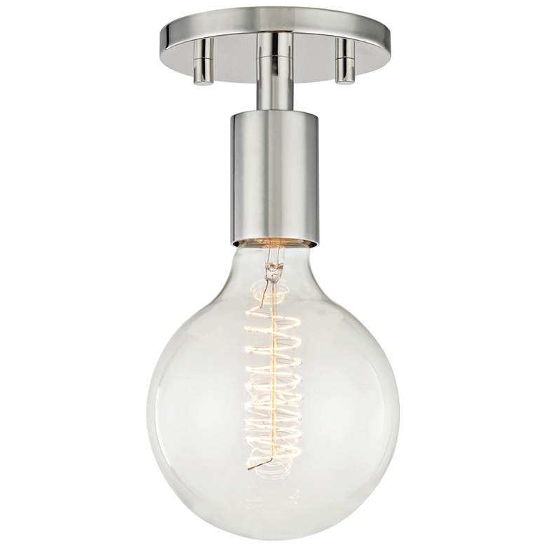 Image 1 Mitzi Ava 5" Wide Polished Nickel Ceiling Light