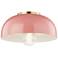 Mitzi Avery 11" Wide Aged Brass Ceiling Light w/ Pink Shade