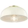 Mitzi Avery 11" Wide Cream and Aged Brass Modern Luxe Ceiling Light
