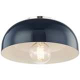 Mitzi Avery 11&quot;W Polished Nickel Ceiling Light w/ Navy Shade