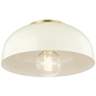 Mitzi Avery 11" Wide Cream and Aged Brass Modern Luxe Ceiling Light
