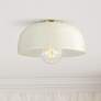Mitzi Avery 14" Wide Aged Brass Ceiling Light w/ Cream Shade