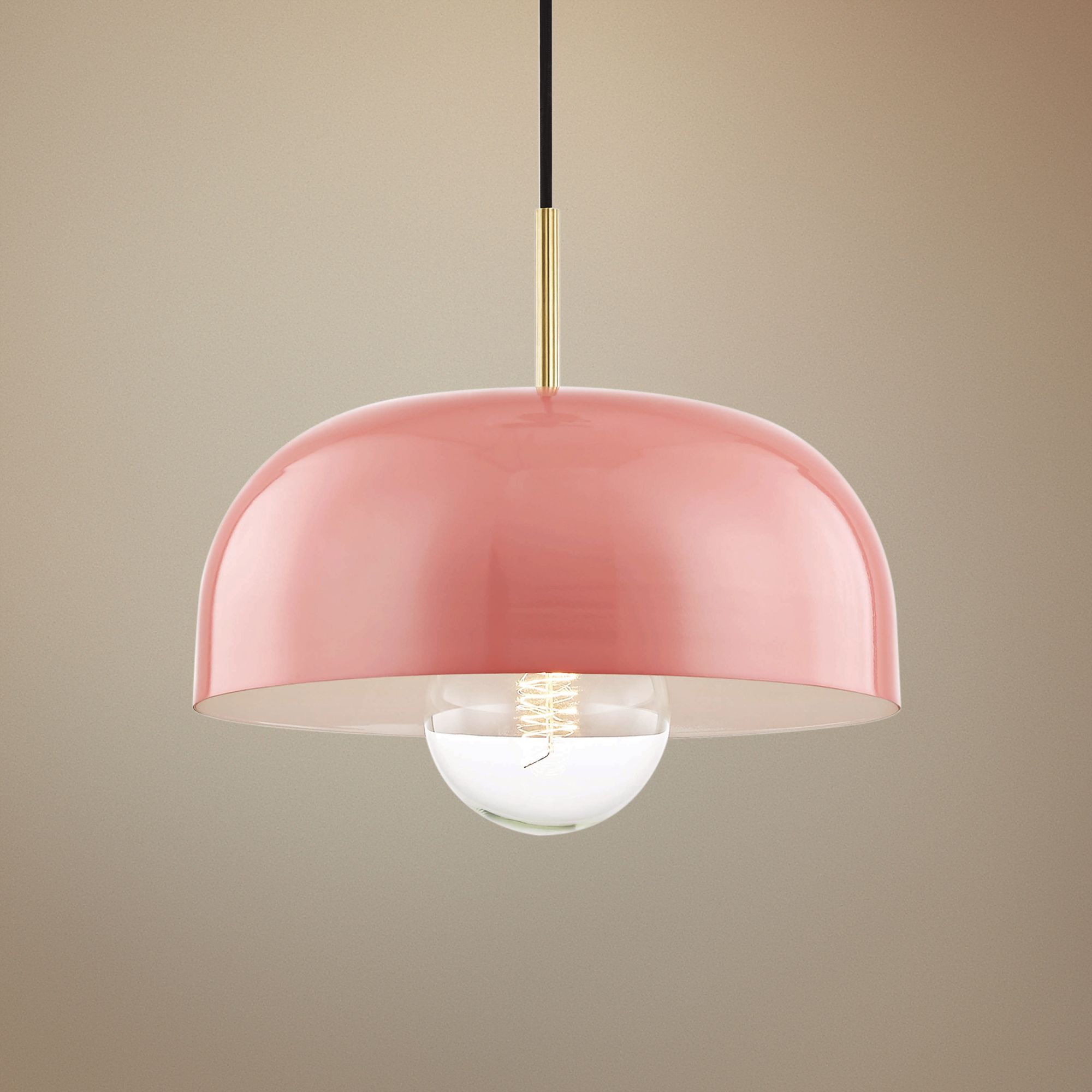 pink shade chandelier