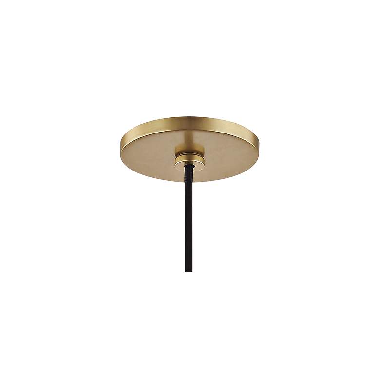 Image 4 Mitzi Avery 14" Wide Aged Brass Pendant Light w/ Pink Shade more views
