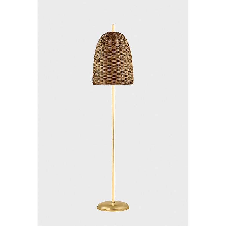 Image 6 Mitzi Beatrice Floor Lamp 14" in Aged Brass more views