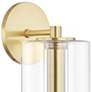 Mitzi Belinda 14"H Aged Brass and Clear Glass Wall Sconce