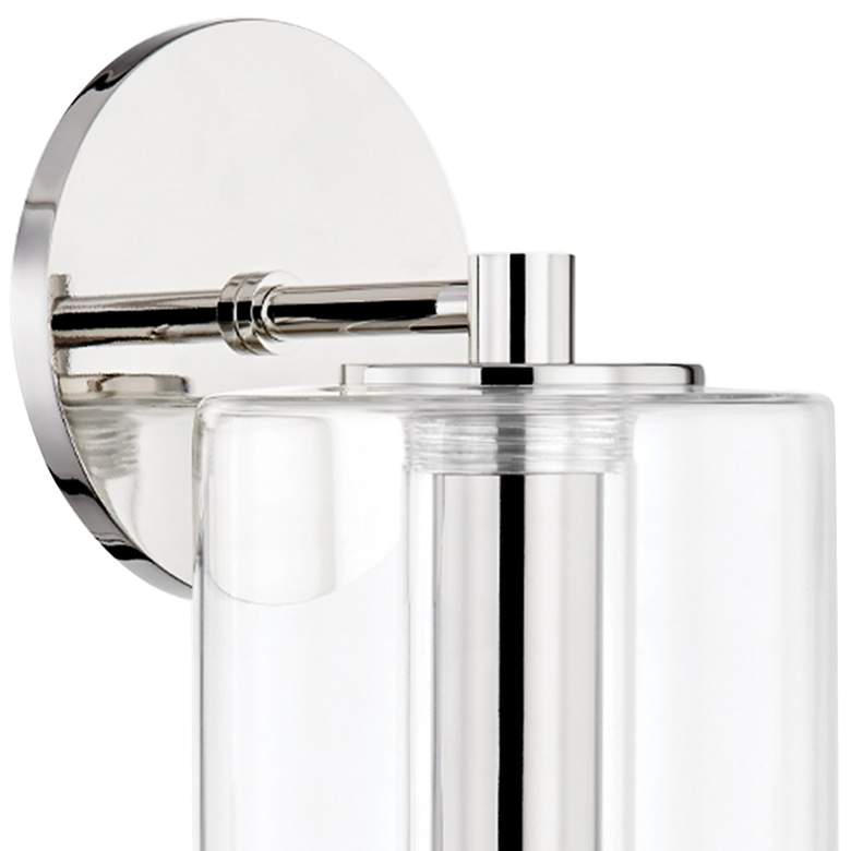 Image 3 Mitzi Belinda 14"H Polished Nickel Clear Glass Wall Sconce more views