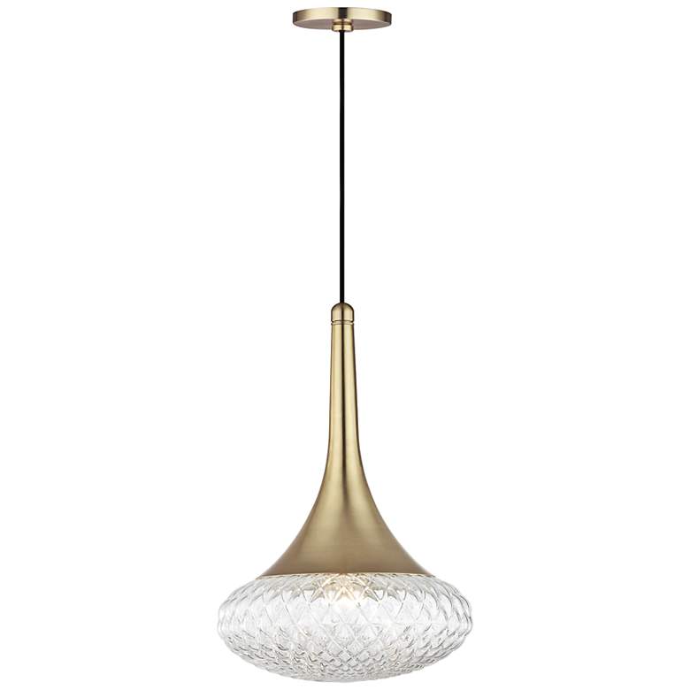 Image 2 Mitzi Bella 11 3/4" Wide Aged Brass Mini Pendant