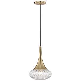 Image2 of Mitzi Bella 8 1/2" Wide Aged Brass Mini Pendant