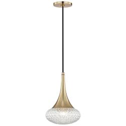 Mitzi Bella 8 1/2" Wide Aged Brass Mini Pendant