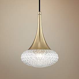 Image1 of Mitzi Bella 8 1/2" Wide Aged Brass Mini Pendant