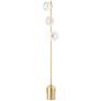 Mitzi Belle 67" High 3-Light Aged Brass Modern Floor Lamp