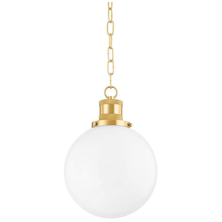 Image 1 Mitzi Beverly 20 inch Aged Brass 1 Light Pendant