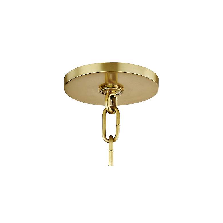 Image 4 Mitzi Blair 11 inch Wide Aged Brass Mini Pendant w/ Cream Shade more views
