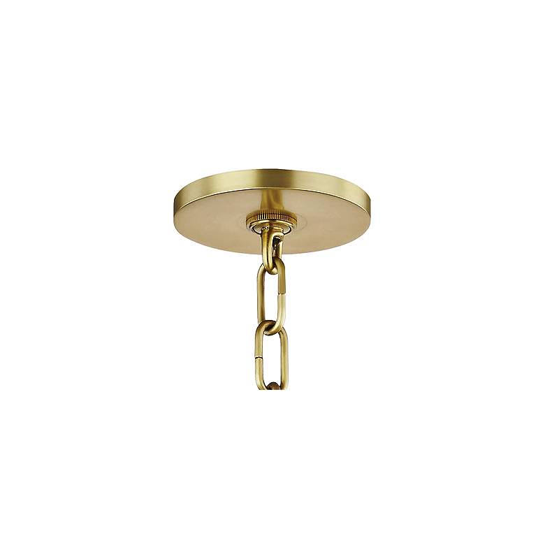 Image 4 Mitzi Blair 16 inch Wide Aged Brass Pendant Light w/ Cream Shade more views