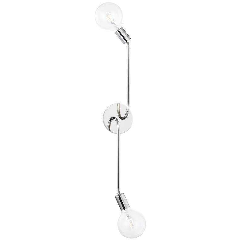 Image 1 Mitzi Blakely 14" Polished Nickel 2 Light Wall Sconce