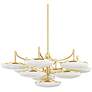 Mitzi Bregman 44" Wide Aged Brass 10-Light LED Chandelier