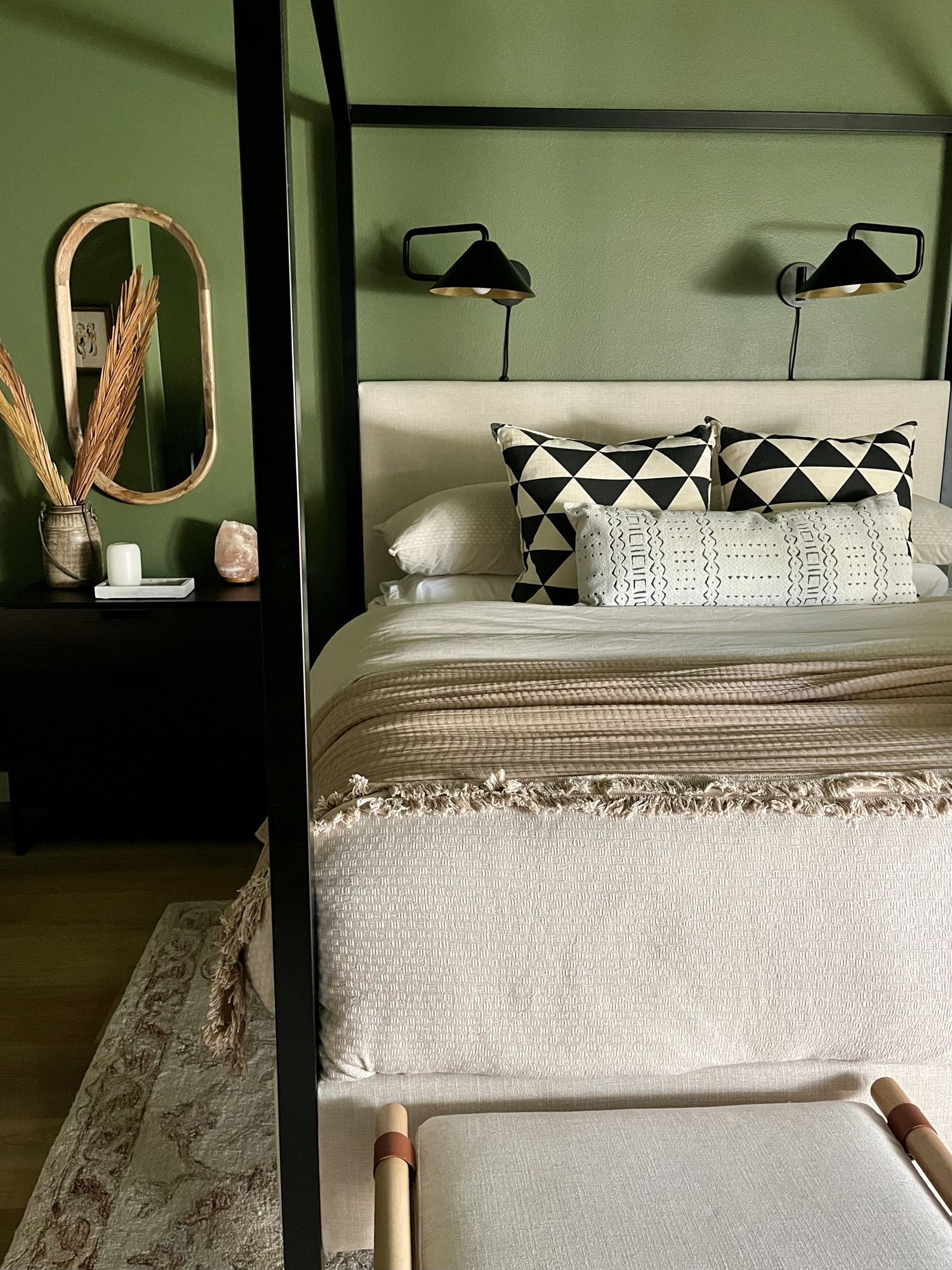 Mitzi Brianna 24" Gold Leaf 1 Light Portable Wall Sconce in scene