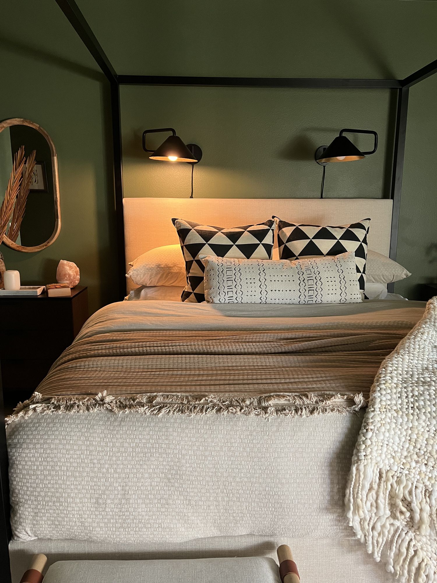 Mitzi Brianna 24" Gold Leaf 1 Light Portable Wall Sconce in scene