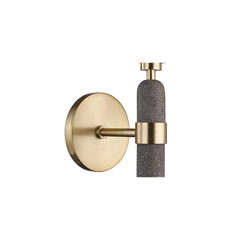 Image 2 Mitzi Brielle 16" High Aged Brass Wall Sconce more views