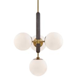 Mitzi Brielle 20 1/2" Wide Aged Brass 4-Light Pendant