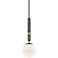 Mitzi Brielle 7"W Aged Brass with Etched Glass Mini Pendant