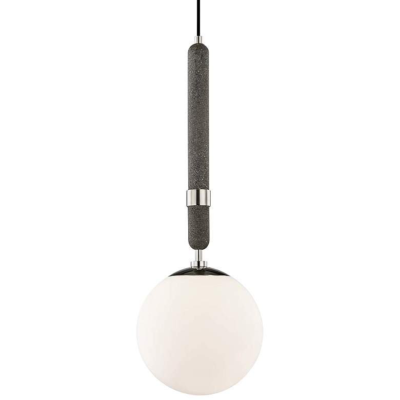 Image 2 Mitzi Brielle 9 1/2"W Polished Nickel w/ Glass Mini Pendant
