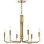 2_Mitzi Brigitte 25" Wide Aged Brass 6-Light Candelabra Chandelier