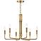 Mitzi Brigitte 25" Wide Aged Brass 6-Light Candelabra Chandelier