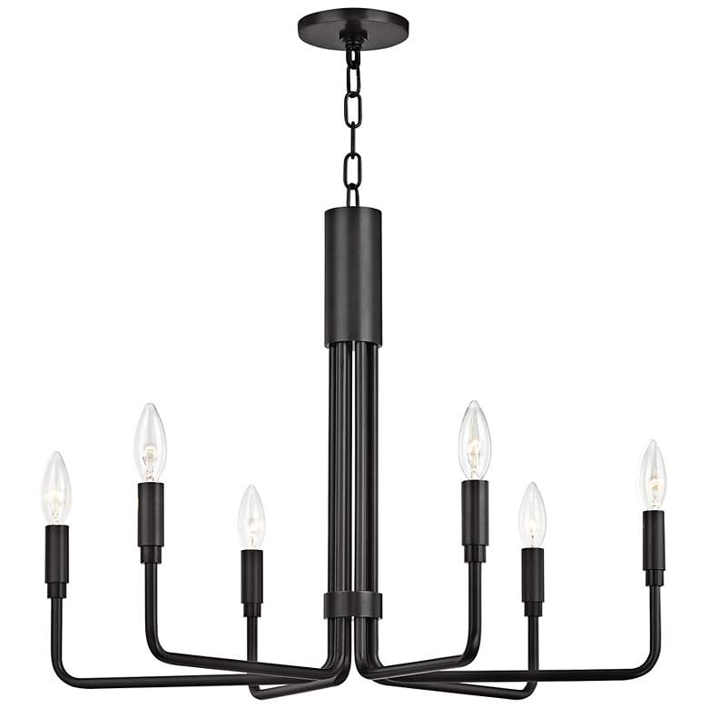 Image 2 Mitzi Brigitte 25" Wide Old Bronze 6-Light Chandelier