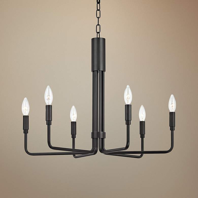Image 1 Mitzi Brigitte 25" Wide Old Bronze 6-Light Chandelier