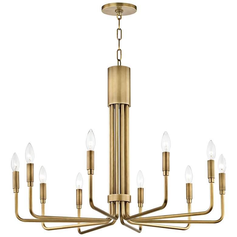 Image 2 Mitzi Brigitte 31 3/4" Wide Aged Brass 10-Light Chandelier