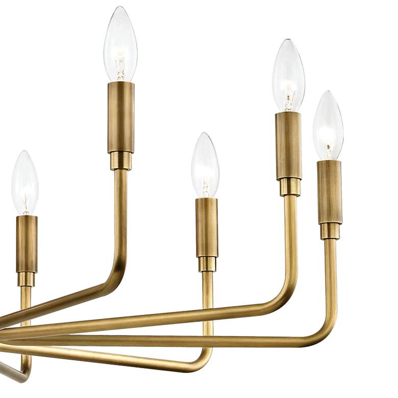 Image 3 Mitzi Brigitte 31 3/4" Wide Aged Brass 10-Light Chandelier more views