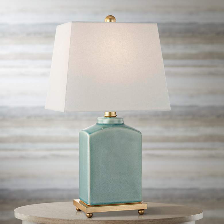 Image 1 Mitzi Brynn 17" High Jade Green Porcelain Accent Table Lamp
