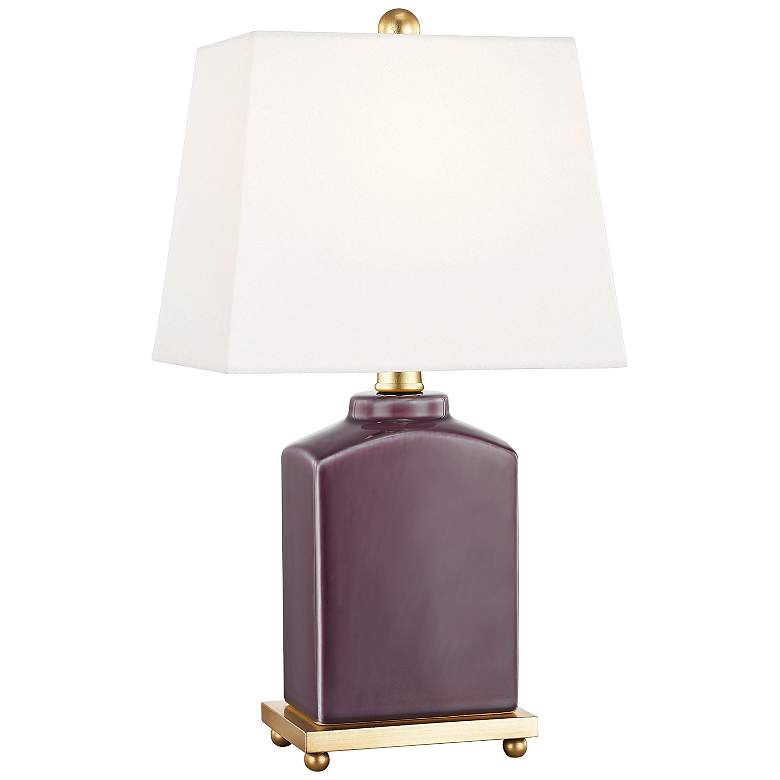 Image 1 Mitzi Brynn 17" High Plum Purple Porcelain Accent Table Lamp