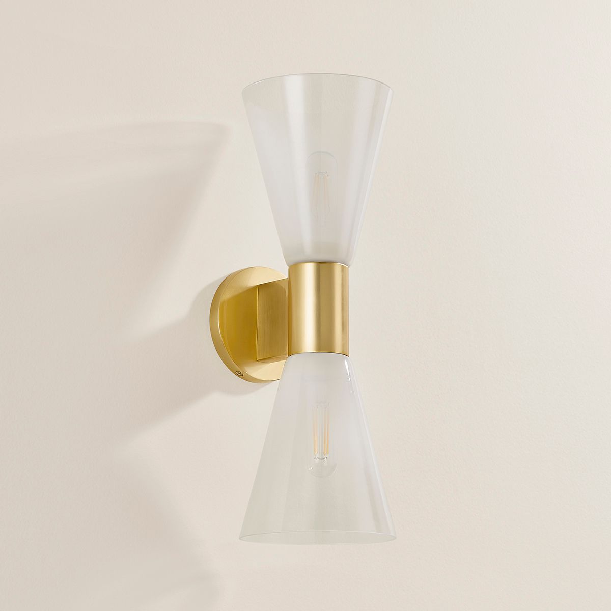 Image 3 Mitzi By Hudson Valley ALMA 6 Inch 2 Lt. Aged Brass Wall Sconce more views