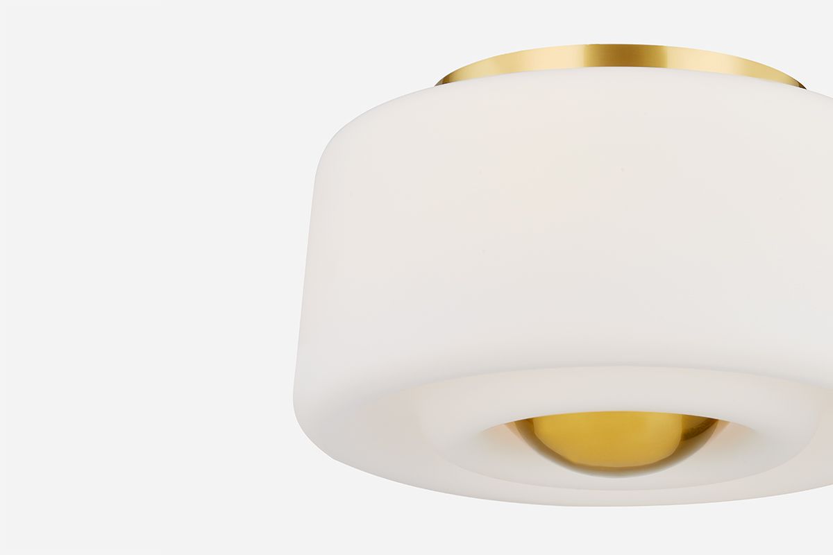 Image 4 Mitzi By Hudson Valley CIELA 13.5 Inch 2 Lt. Aged Brass Flush Mount more views