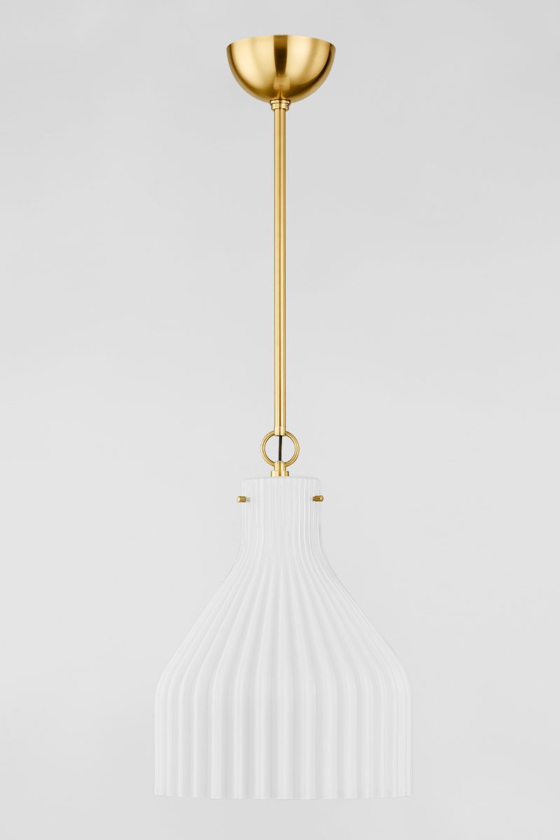 Image 4 Mitzi By Hudson Valley CORINTHIA 14 Inch 1 Lt. Aged Brass Pendant more views