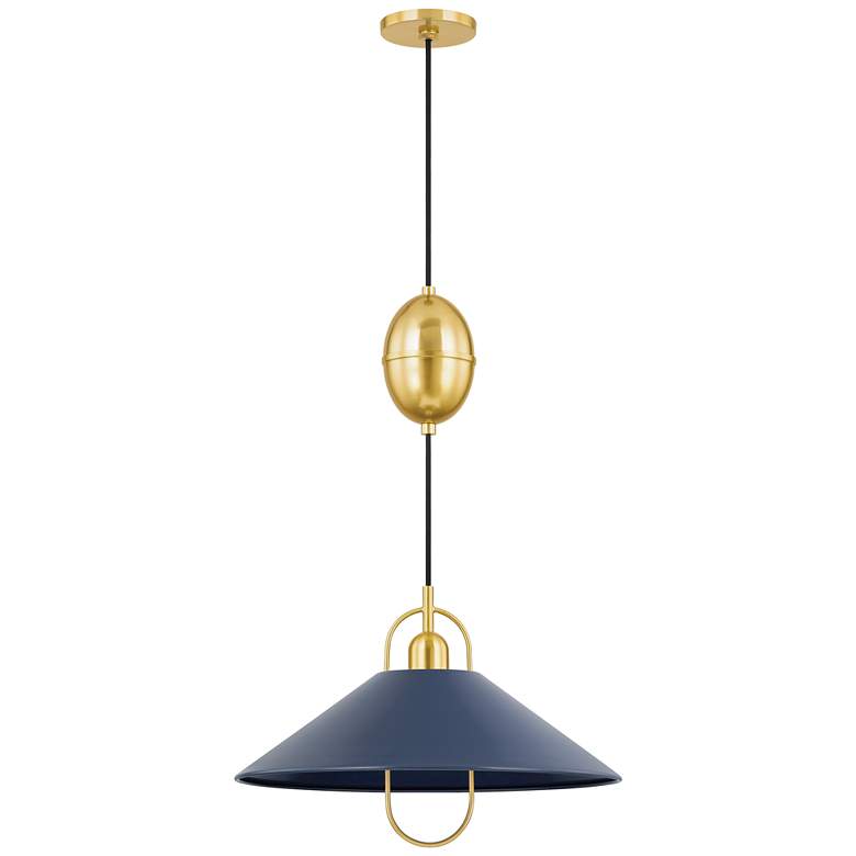 Image 1 Mitzi By Hudson Valley Mariel 1 Lt. 18 Inch Navy Pendant