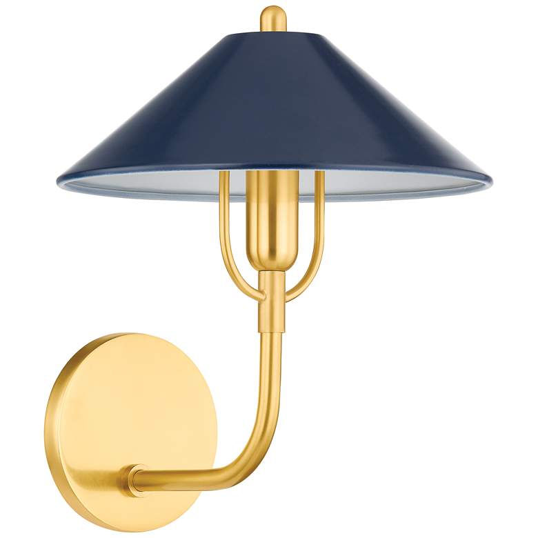 Image 1 Mitzi By Hudson Valley MARIEL 9.75 Inch 1 Lt. Navy Wall Sconce