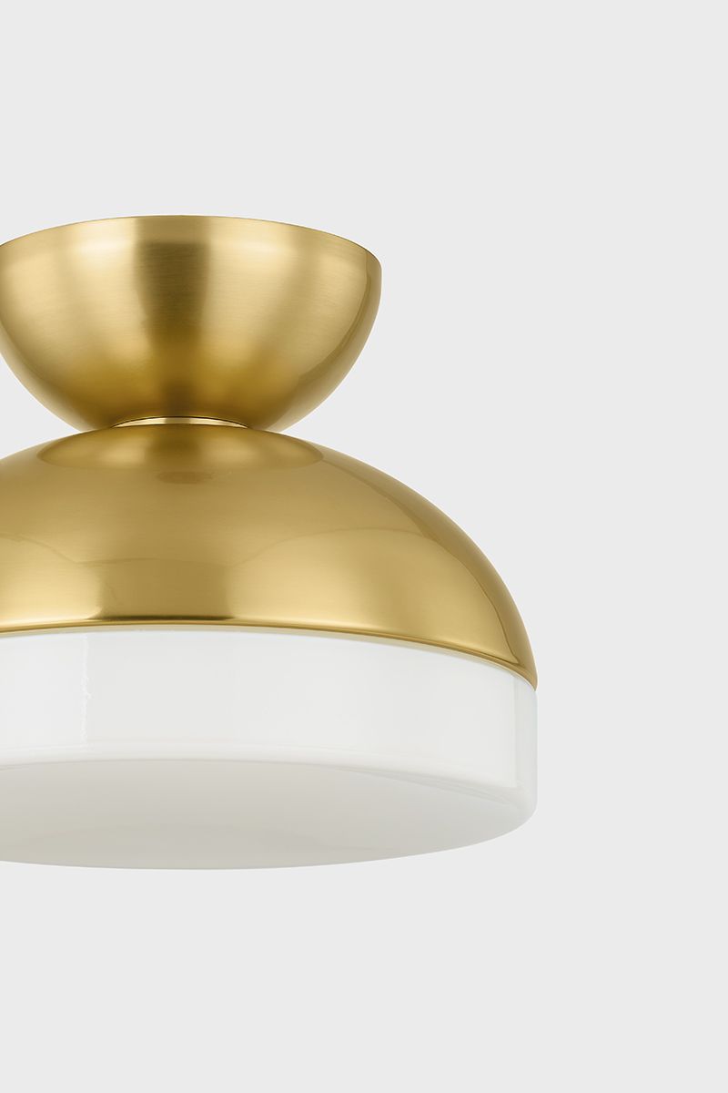 Image 4 Mitzi By Hudson Valley RUE 11 Inch 1 Lt. Aged Brass Flush Mount more views